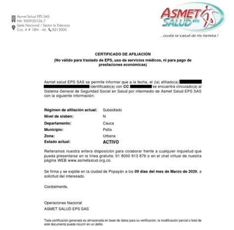 Asmet Salud EPS: Afiliación por Internet, citas, certificado